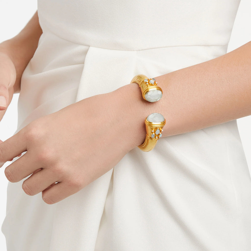 JULIE VOS Iridescent Aquamarine CANNES Cuff Bracelet