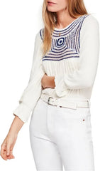 FREE PEOPLE CrochetNeck SOUL MATE WafflePrint ScoopHem Top