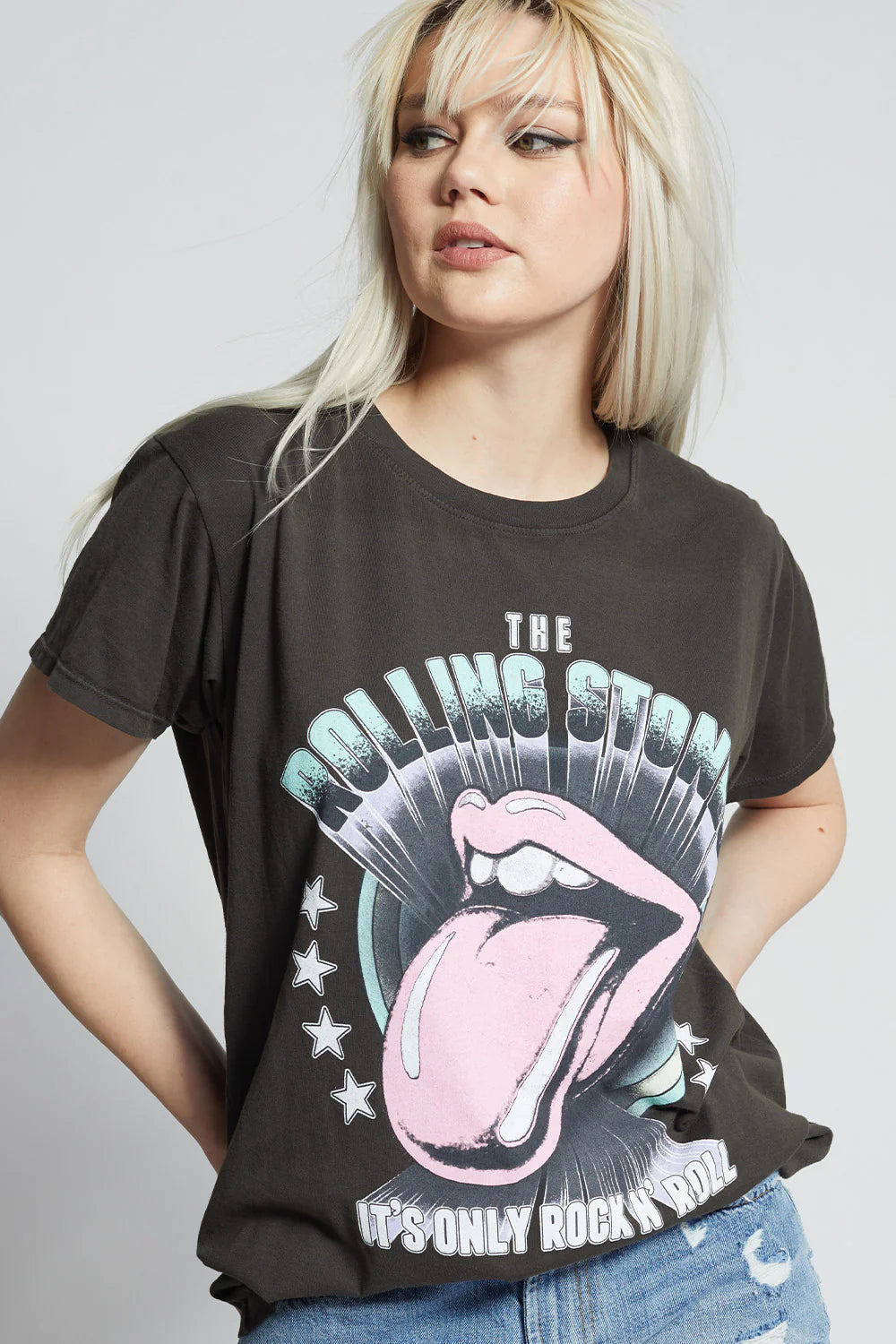 RECYCLED KARMA Rolling Stones ONLY ROCK AND ROLL Tee