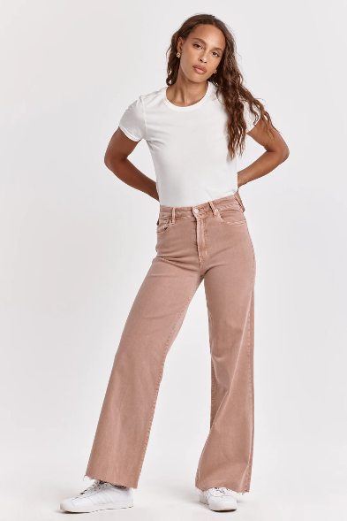 DEAR JOHN Super High-Rise FIONA Raw Hem Flare Jean