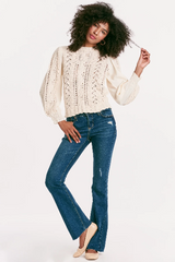 ANOTHER LOVE Mix Media JASLENE Crochet Sweater