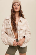 LONG SHOT Plaid Fleece Shacket