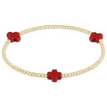 ENewton Signature CROSS Gold Pattern 2mm Bead Bracelet