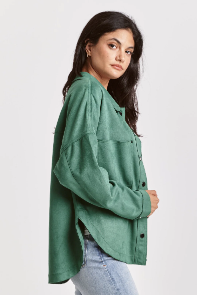 DEAR JOHN Suede GINA Shacket Top