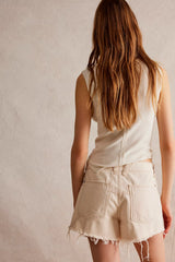 FREE PEOPLE Distressed NOW OR NEVER Denim Short