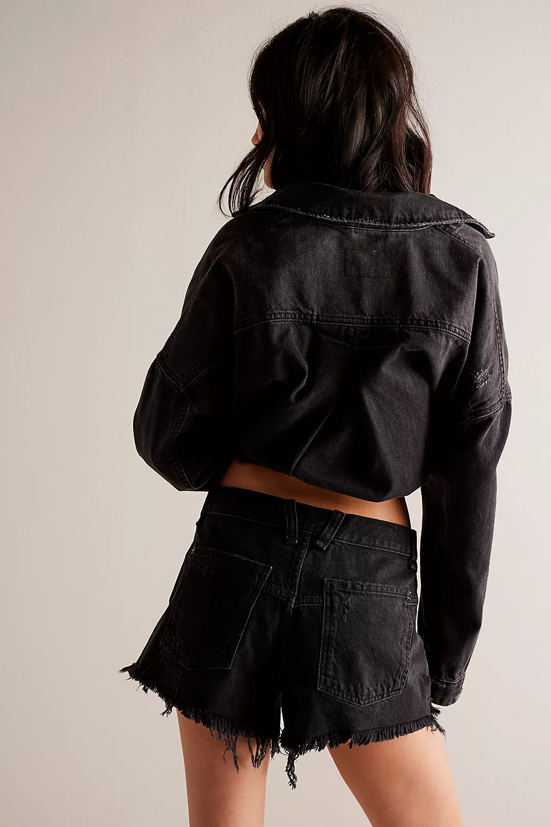 FREE PEOPLE High-Rise NOW OR NEVER Distressed Denim Shorts