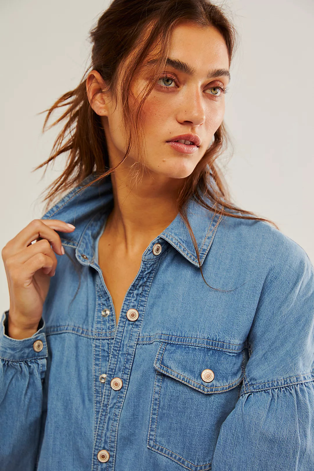 FREE PEOPLE Chambray ZODIAC One-Piece