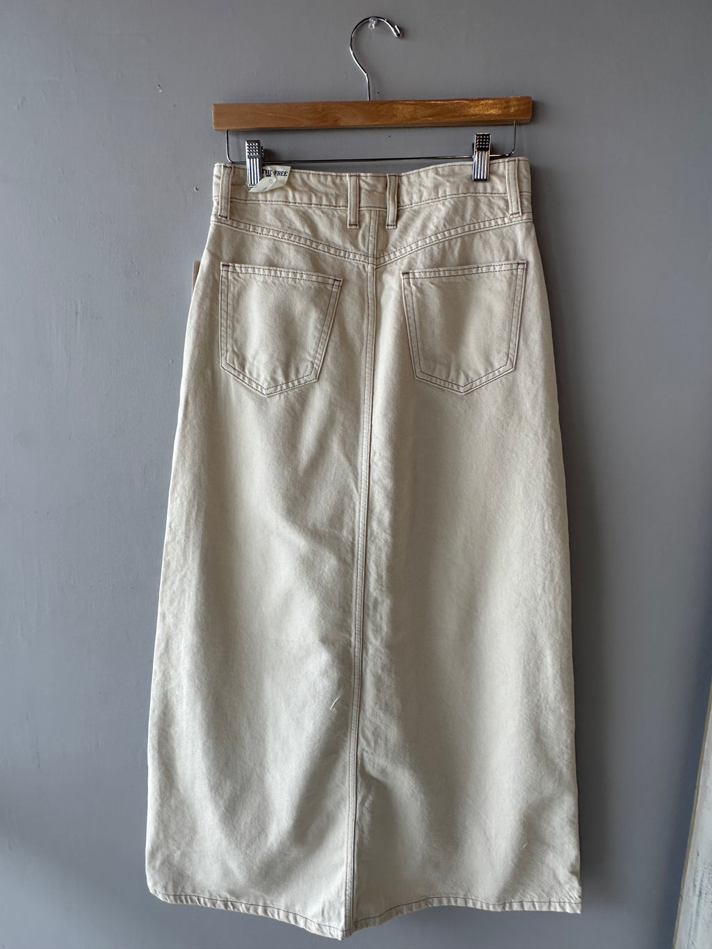 FREE PEOPLE Denim COME AS YOU ARE Maxi Skirt