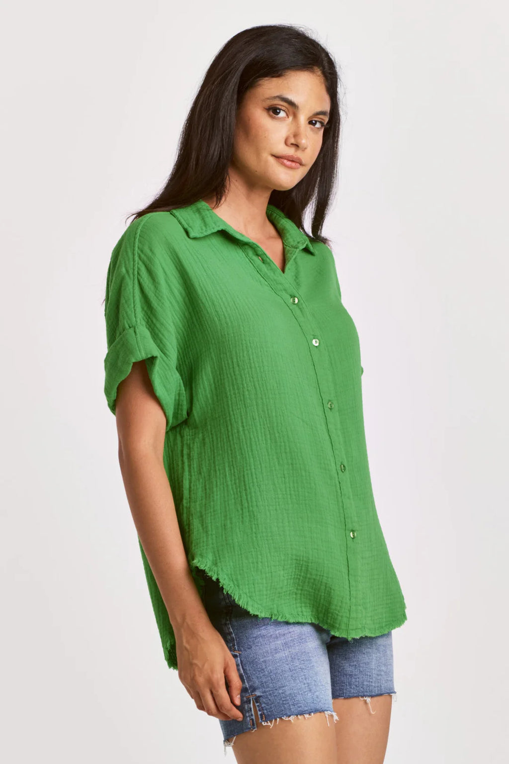 DEAR JOHN Gauze LORELEI ButtonFront Top