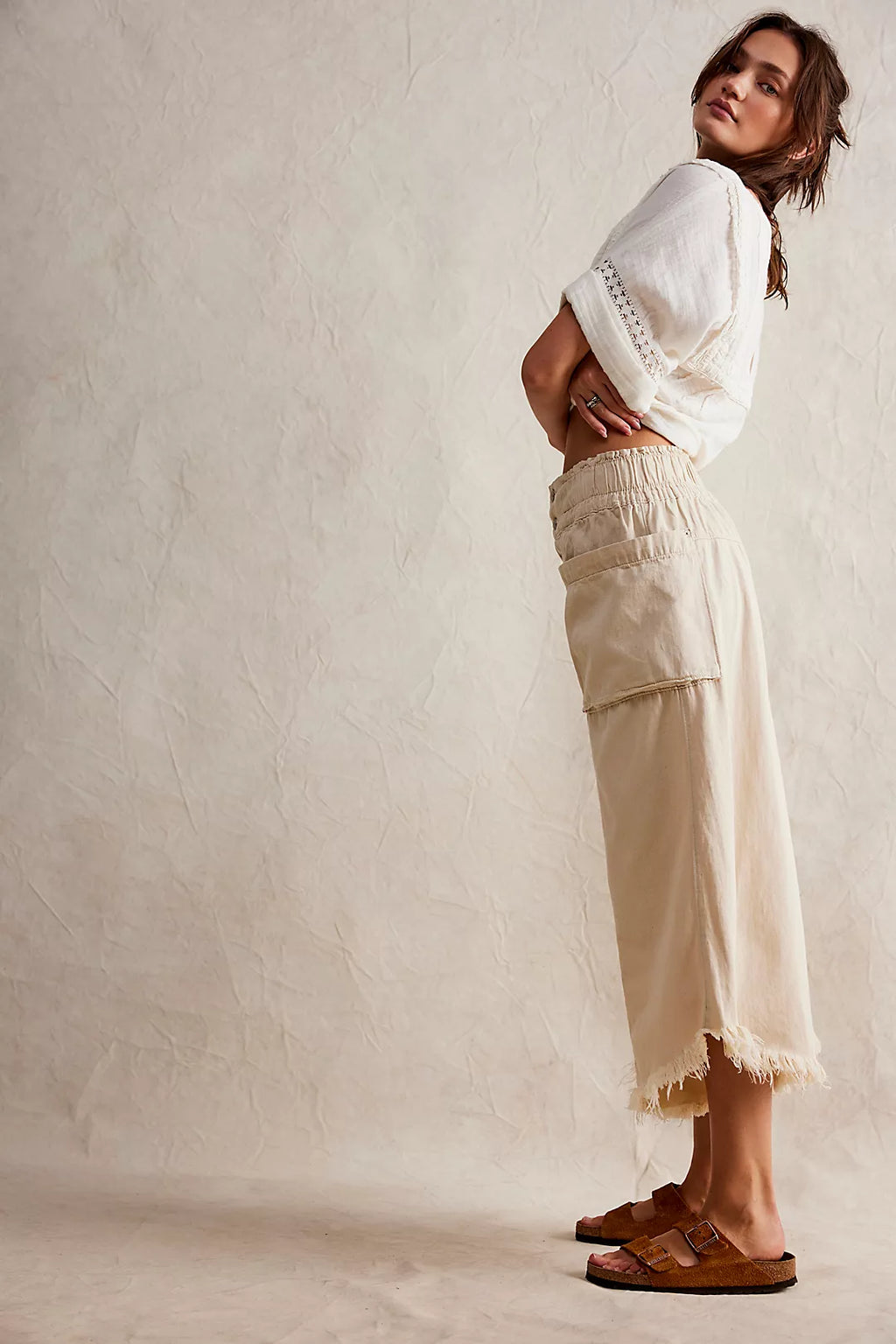 FREE PEOPLE Denim SUN SETTER Pull-On Jeans