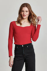 *ANOTHER LOVE SweetHeart BLAKELEY LongSleeve RibKnit Top