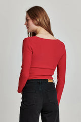 *ANOTHER LOVE SweetHeart BLAKELEY LongSleeve RibKnit Top