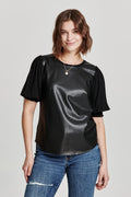 ANOTHER LOVE 3/4 Sleeve MARLOWE VeganLeather Top