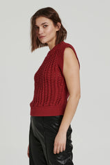 *ANOTHER LOVE TwistCableKnit KEELEY Sweater Vest Top