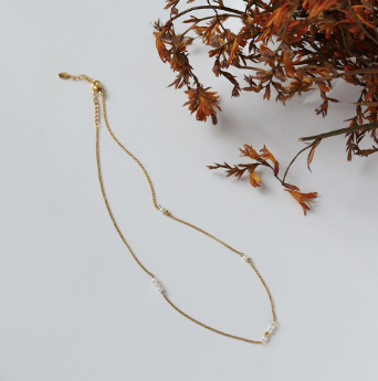 3SOULS Stainless Steel LAYERING PEARL Necklace