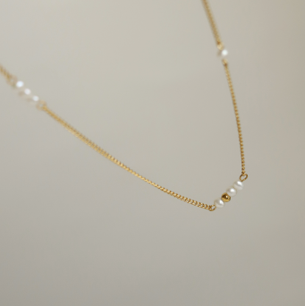 3SOULS Stainless Steel LAYERING PEARL Necklace