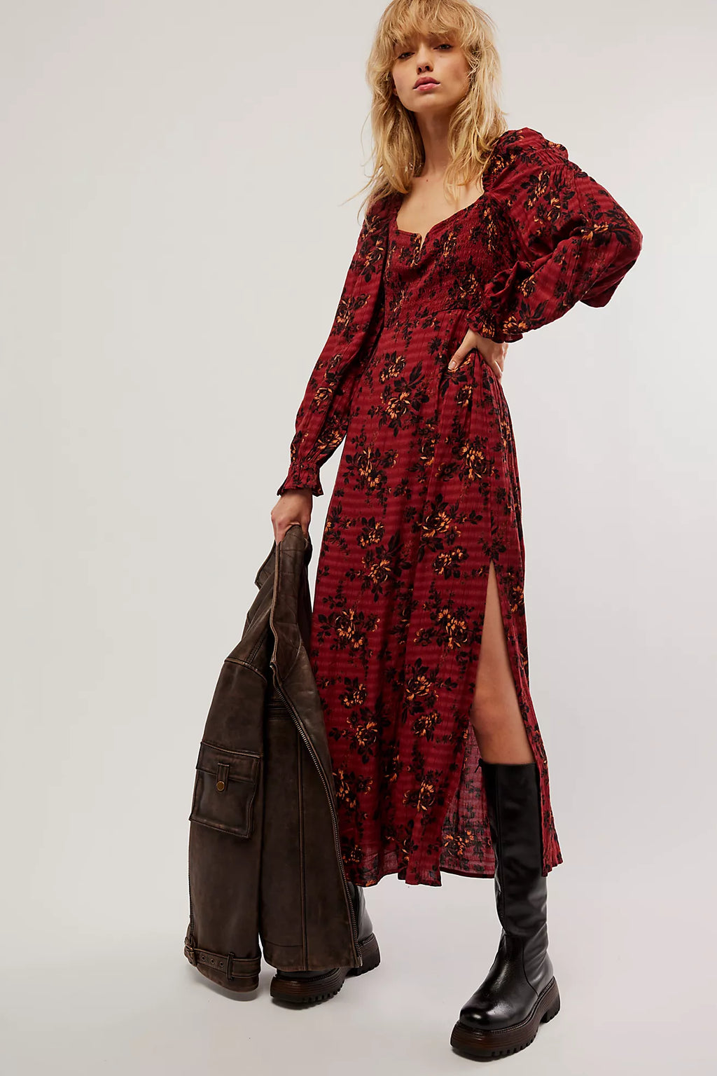 FREE PEOPLE Floral JAYMES Midi Dress