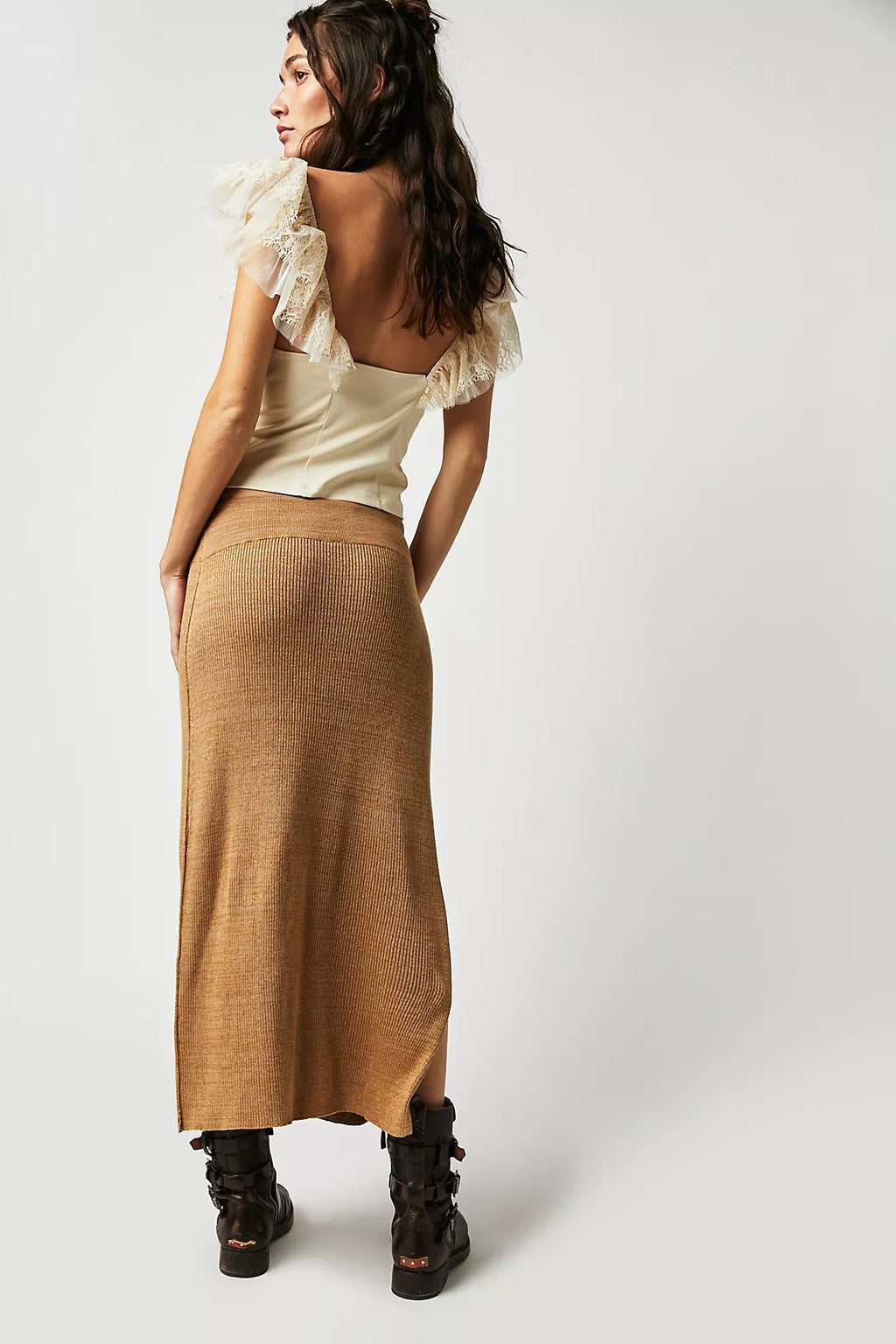 FREE PEOPLE Midi GOLDEN HOUR Sweater Skirt