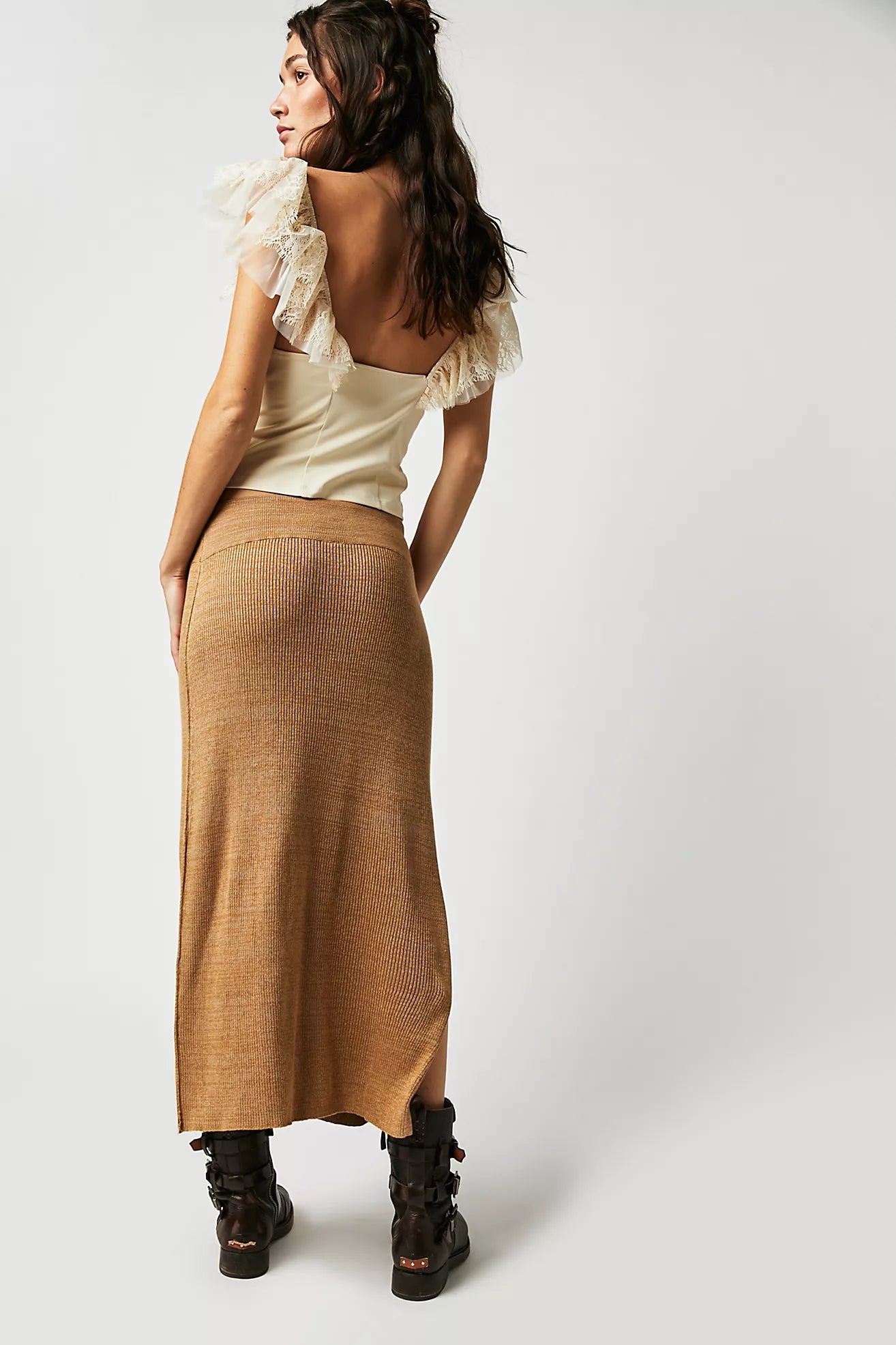 FREE PEOPLE Midi GOLDEN HOUR Sweater Skirt
