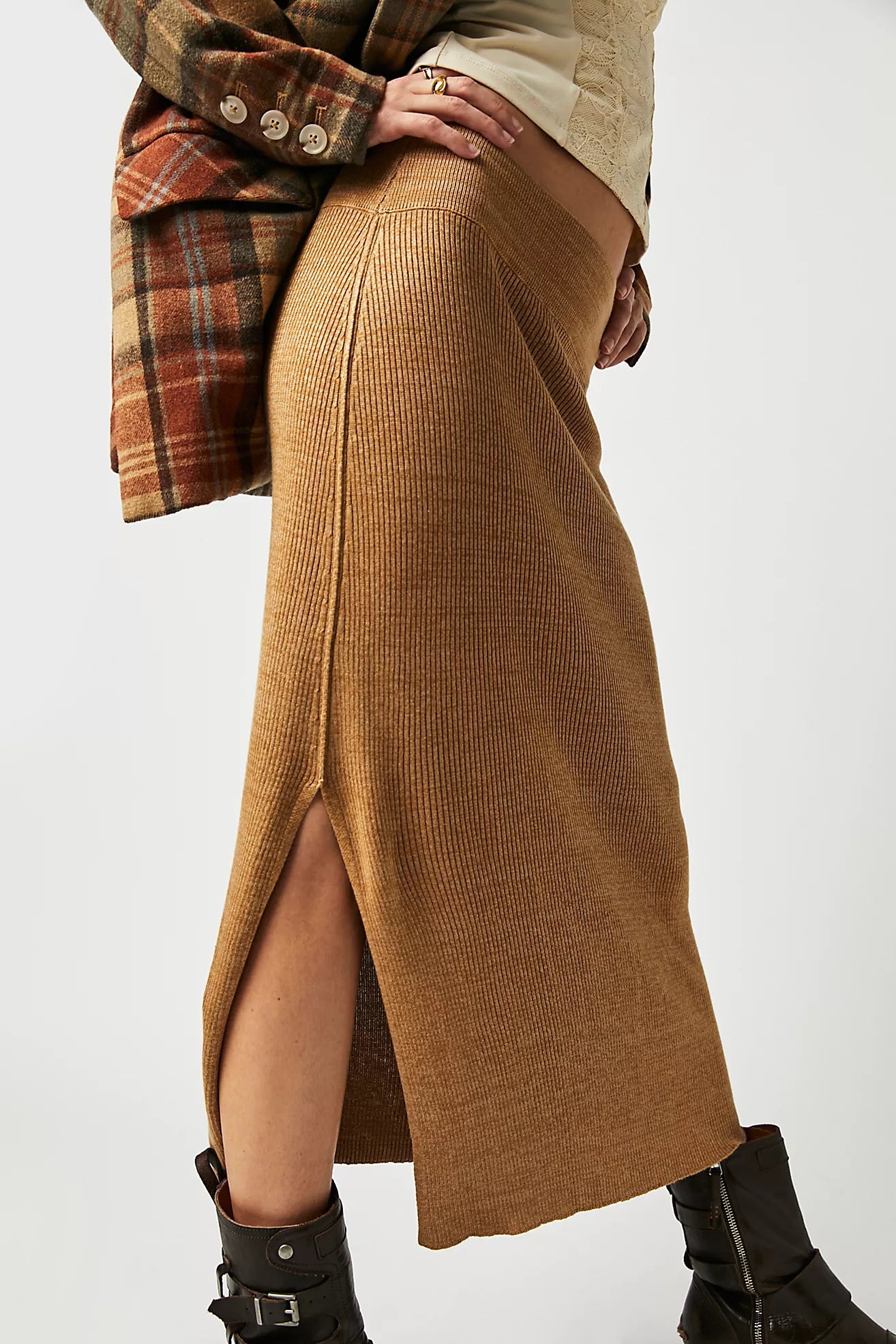 FREE PEOPLE Midi GOLDEN HOUR Sweater Skirt