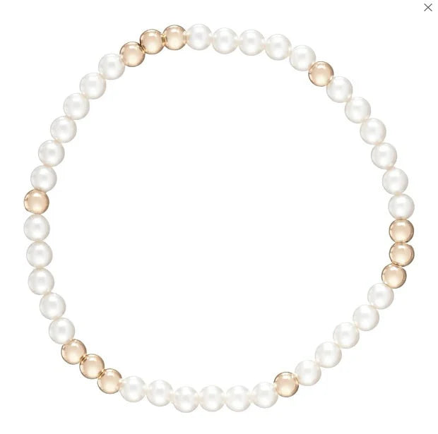 ENEWTON 3mm WORTHY Pattern Pearl Bead Bracelet