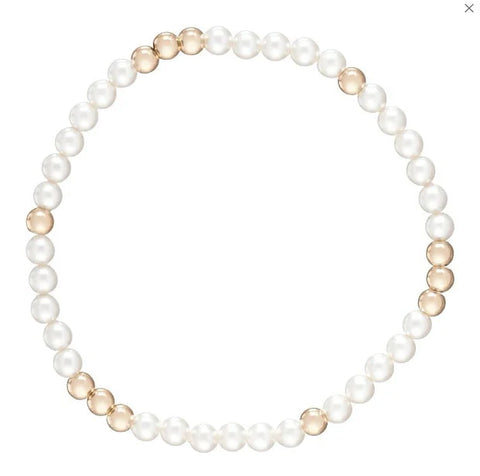 ENEWTON 2mm WORTHY Pattern Pearl Bead Bracelet