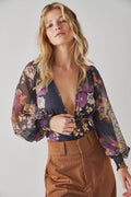 FREE PEOPLE Floral WANDERLUST Bodysuit Top