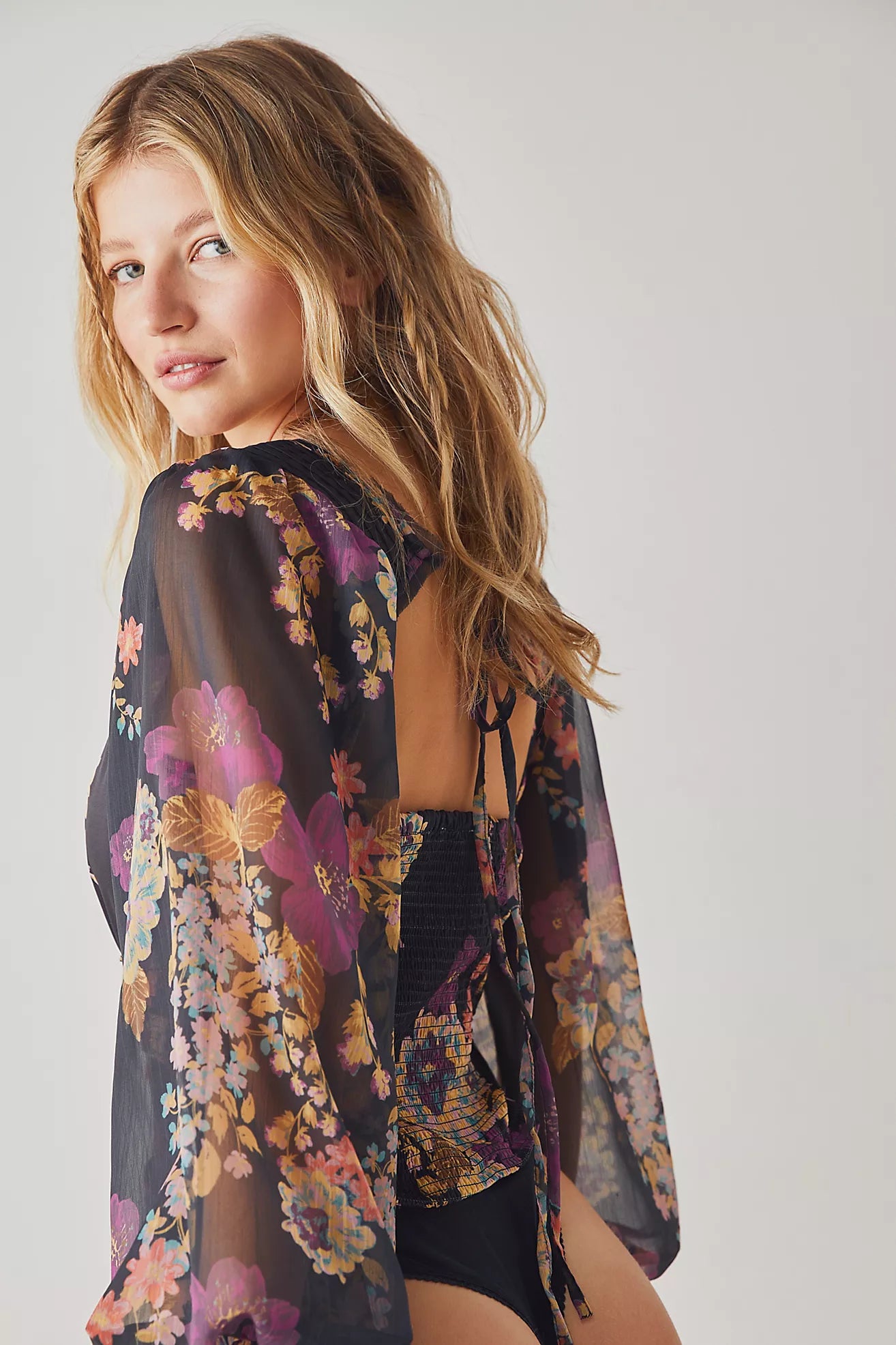 FREE PEOPLE Floral WANDERLUST Bodysuit Top