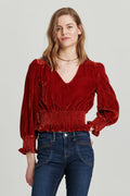 ANOTHER LOVE Velvet CANDICE Sheared Waist Top
