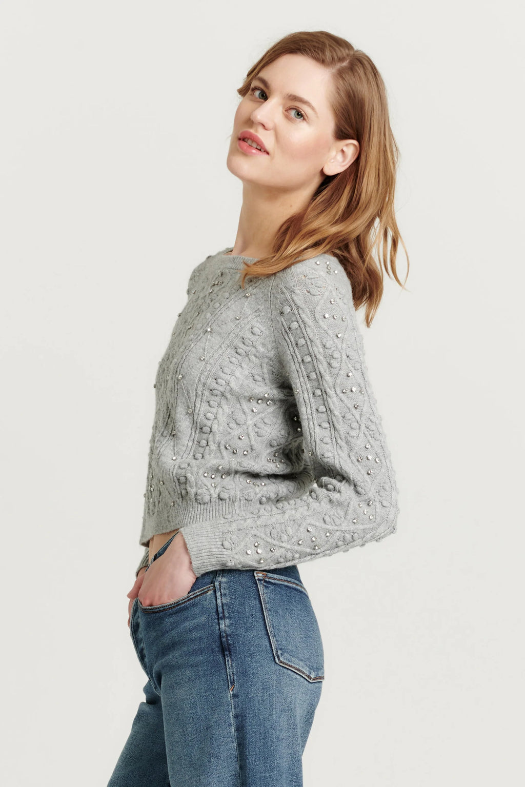 *ANOTHER LOVE Jewel Embellished CARLOTTA Sweater Top