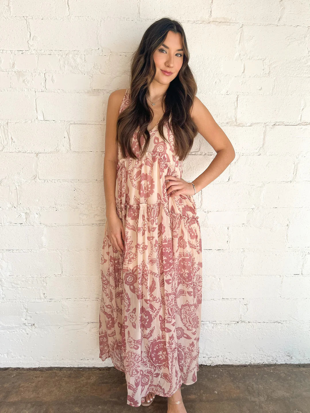 julianna maxi dress Julianna Polka Dot Maxi Dress L / Dark Brown