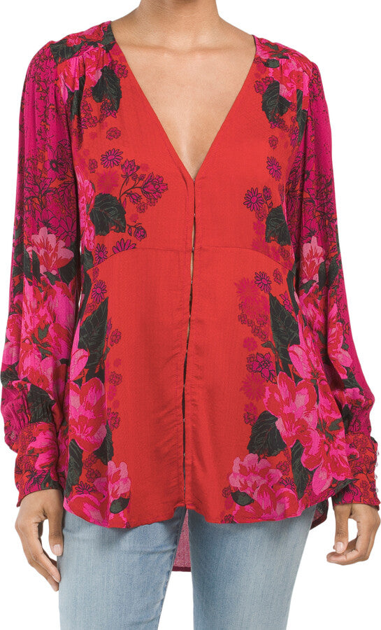 FREE PEOPLE Floral MIKAYLA Tunic Top