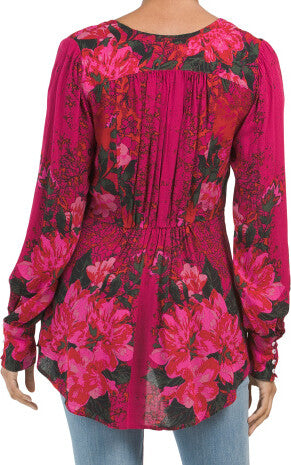 FREE PEOPLE Floral MIKAYLA Tunic Top