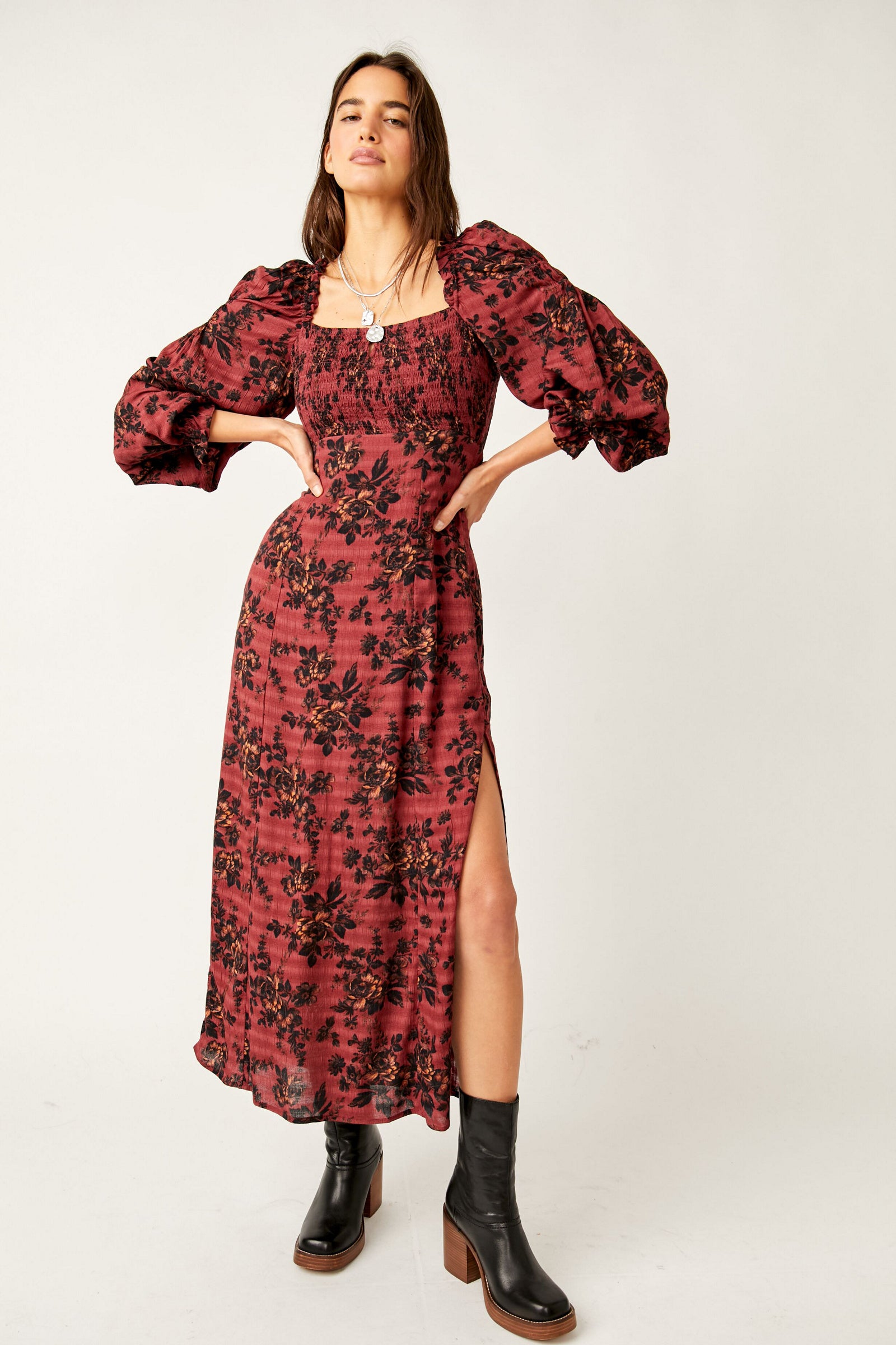 FREE PEOPLE Floral JAYMES Midi Dress