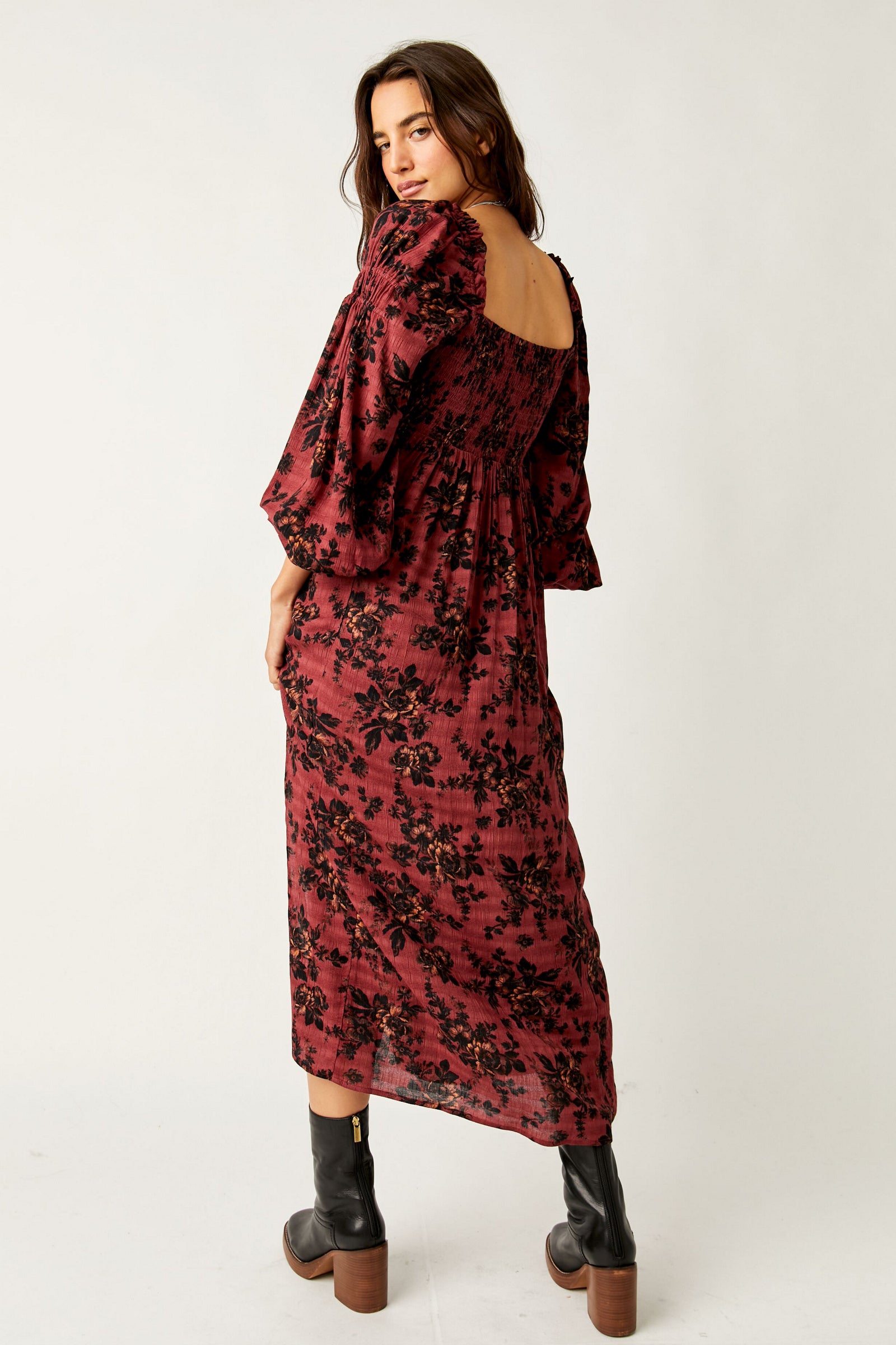 FREE PEOPLE Floral JAYMES Midi Dress
