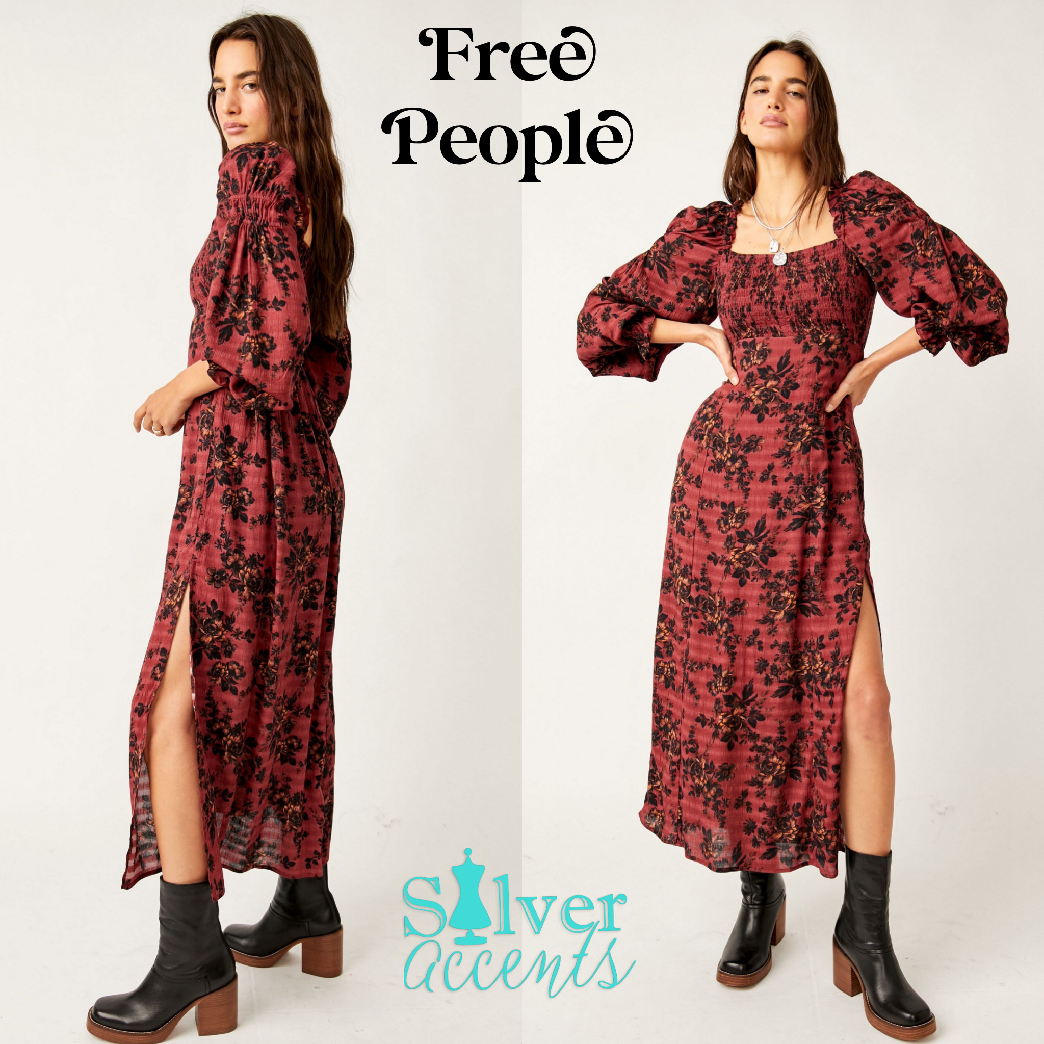 FREE PEOPLE Floral JAYMES Midi Dress FREE PEOPLE Floral JAYMES Midi Dress