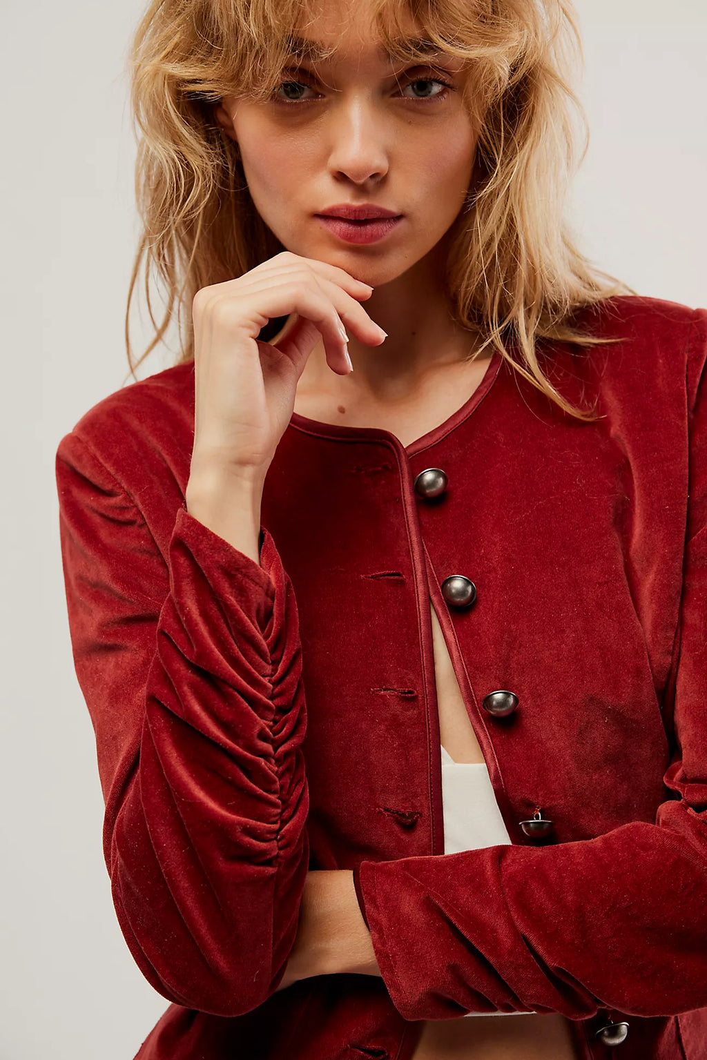 FREE PEOPLE Button Up BECKEY Jacket