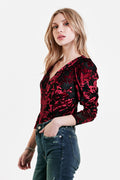 DEAR JOHN BurnOut LEANNE Velvet Bodysuit