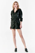 DEAR JOHN  VeganLeather LOTTIE SmockWaist Romper