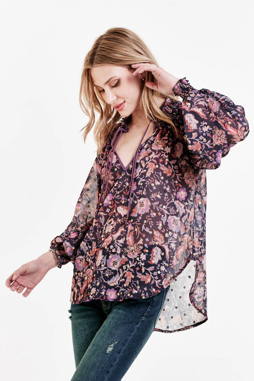DEAR JOHN RelaxFit MONA Print LongSleeve Top