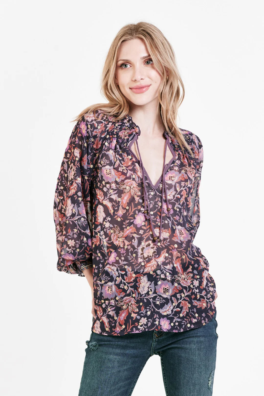 DEAR JOHN RelaxFit MONA Print LongSleeve Top