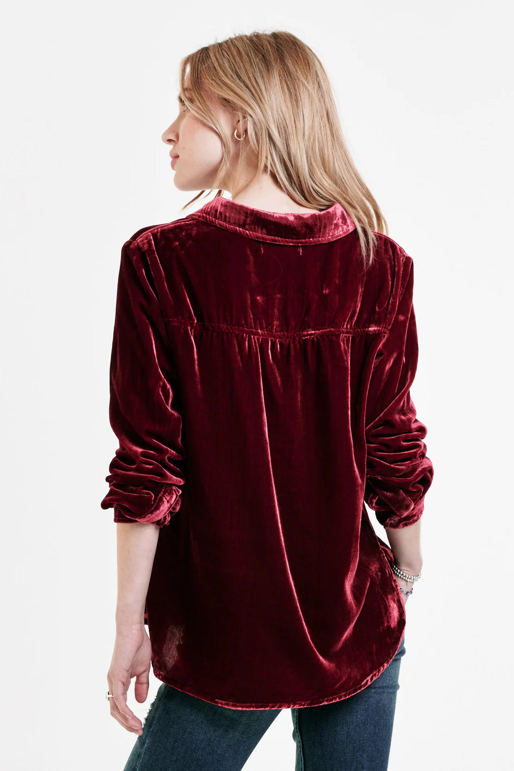 DEAR JOHN Velvet WRENLEY ButtonDown Top