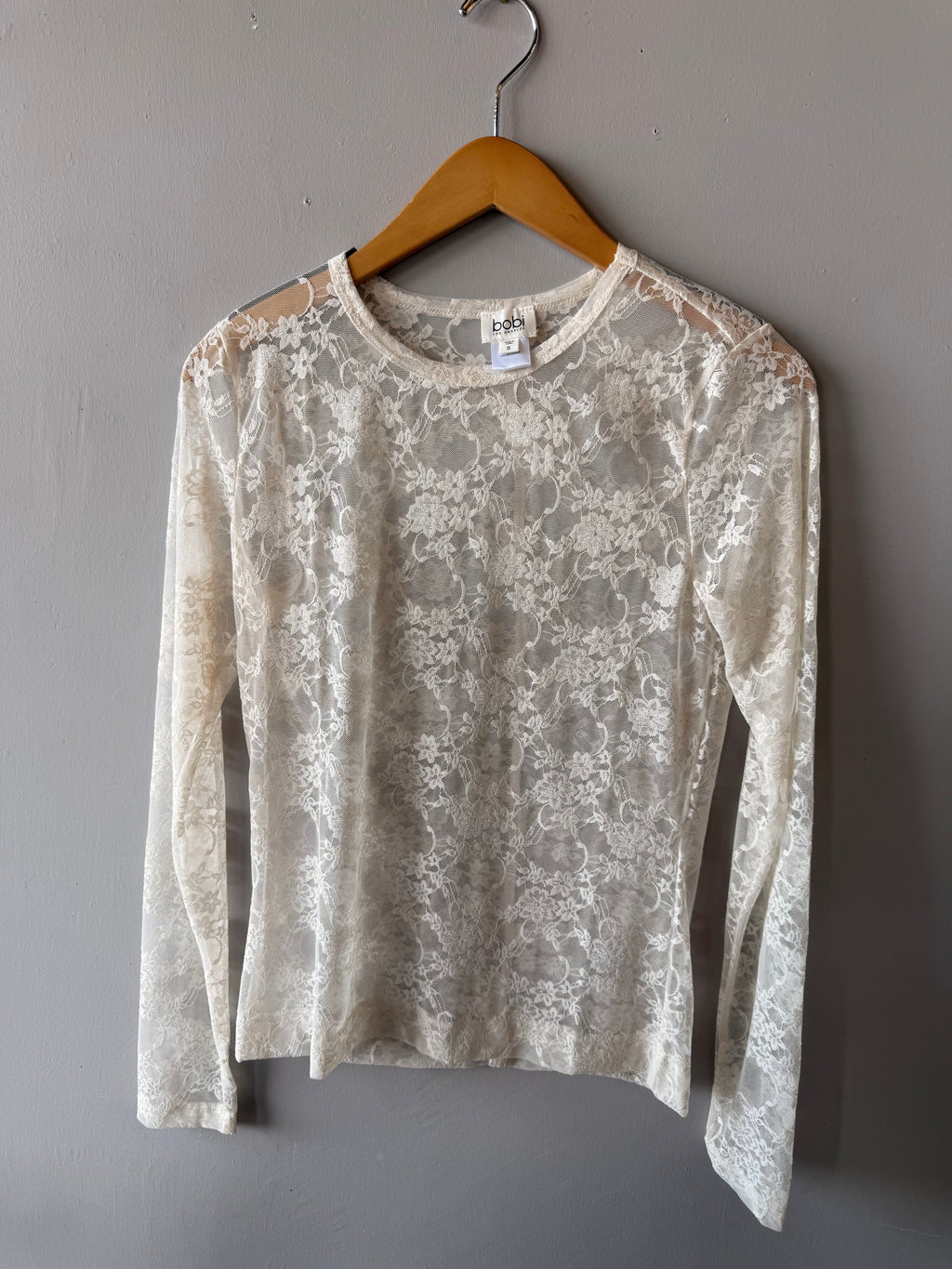 Bobi Floral Lace Longsleeve Top