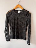 Bobi Floral Lace Longsleeve Top