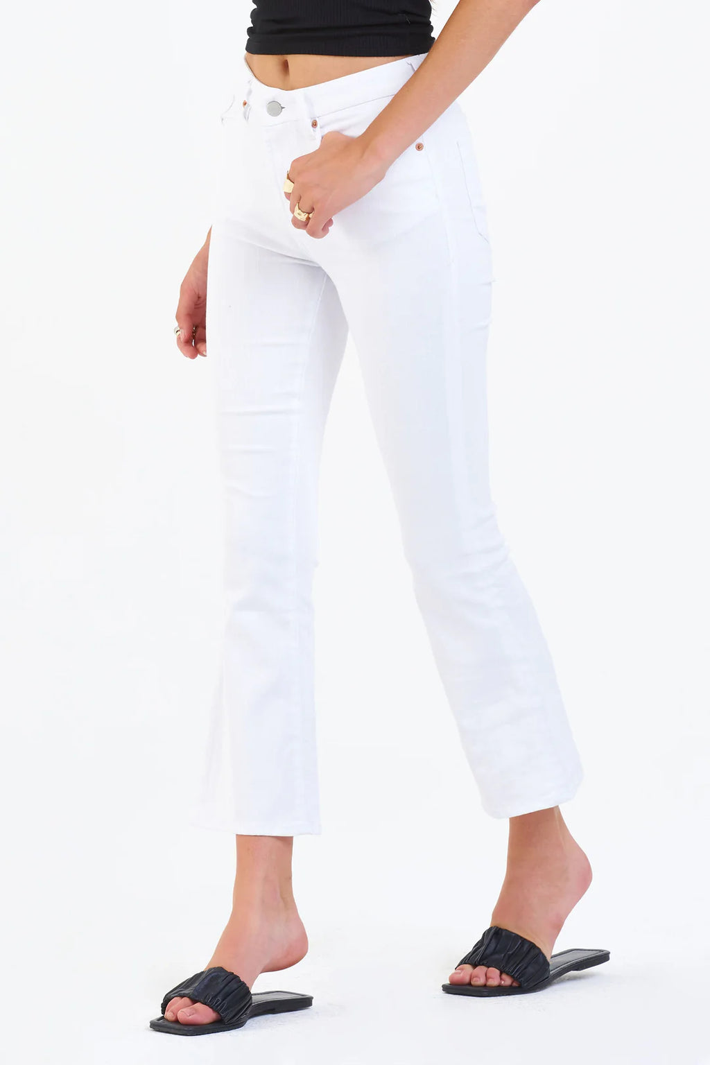 DEAR JOHN High Rise JEANNE Flare Crop Jean