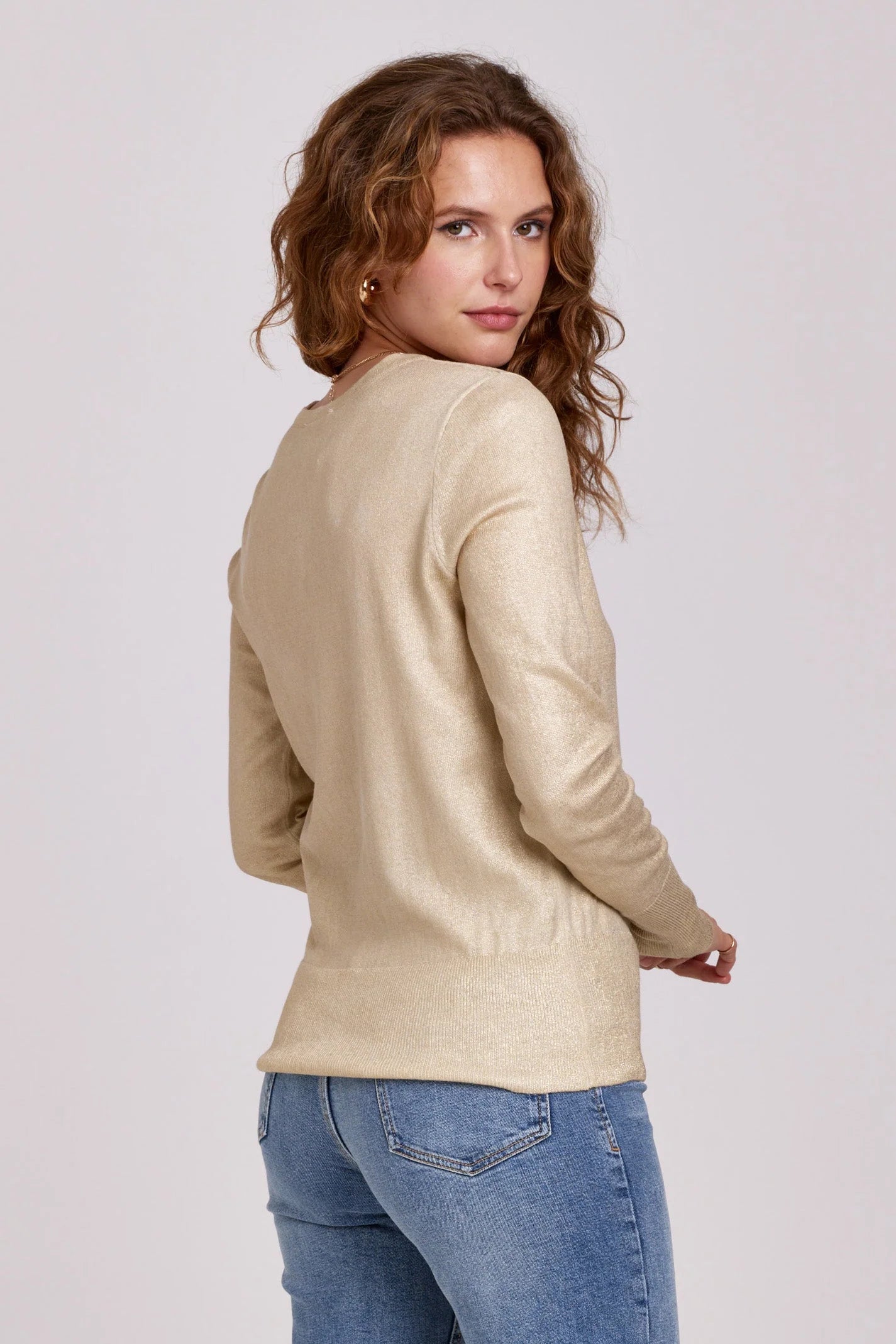 ANOTHER LOVE FoilKnit GRETA CrewNeck Sweater