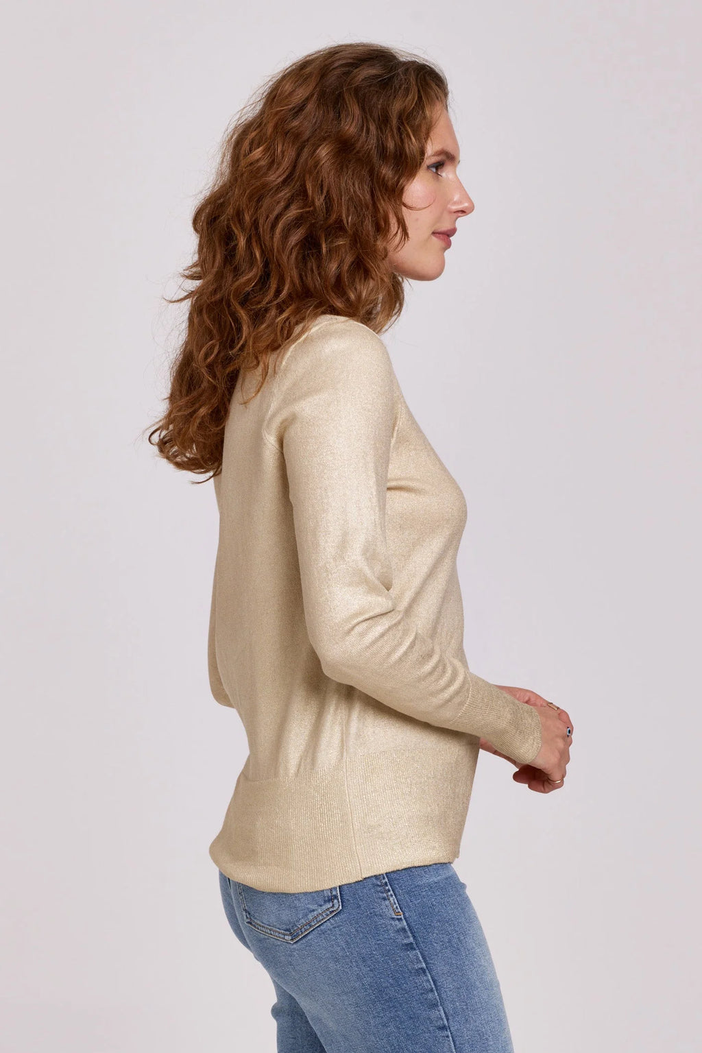 ANOTHER LOVE FoilKnit GRETA CrewNeck Sweater