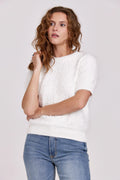 ANOTHER LOVE Fuzzy SEZANNA ShortSleeve CrewNeck Sweater