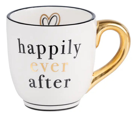 GLORY HAUS Painted HAPPILY EVER AFTER Coffee Mug