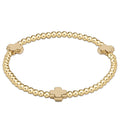 Enewton Signature CROSS Gold 3mm Bead Bracelet